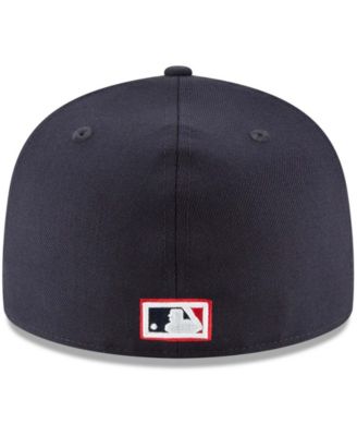 Men's Navy Cleveland Indians Cooperstown Collection Wool 59FIFTY Fitted Hat