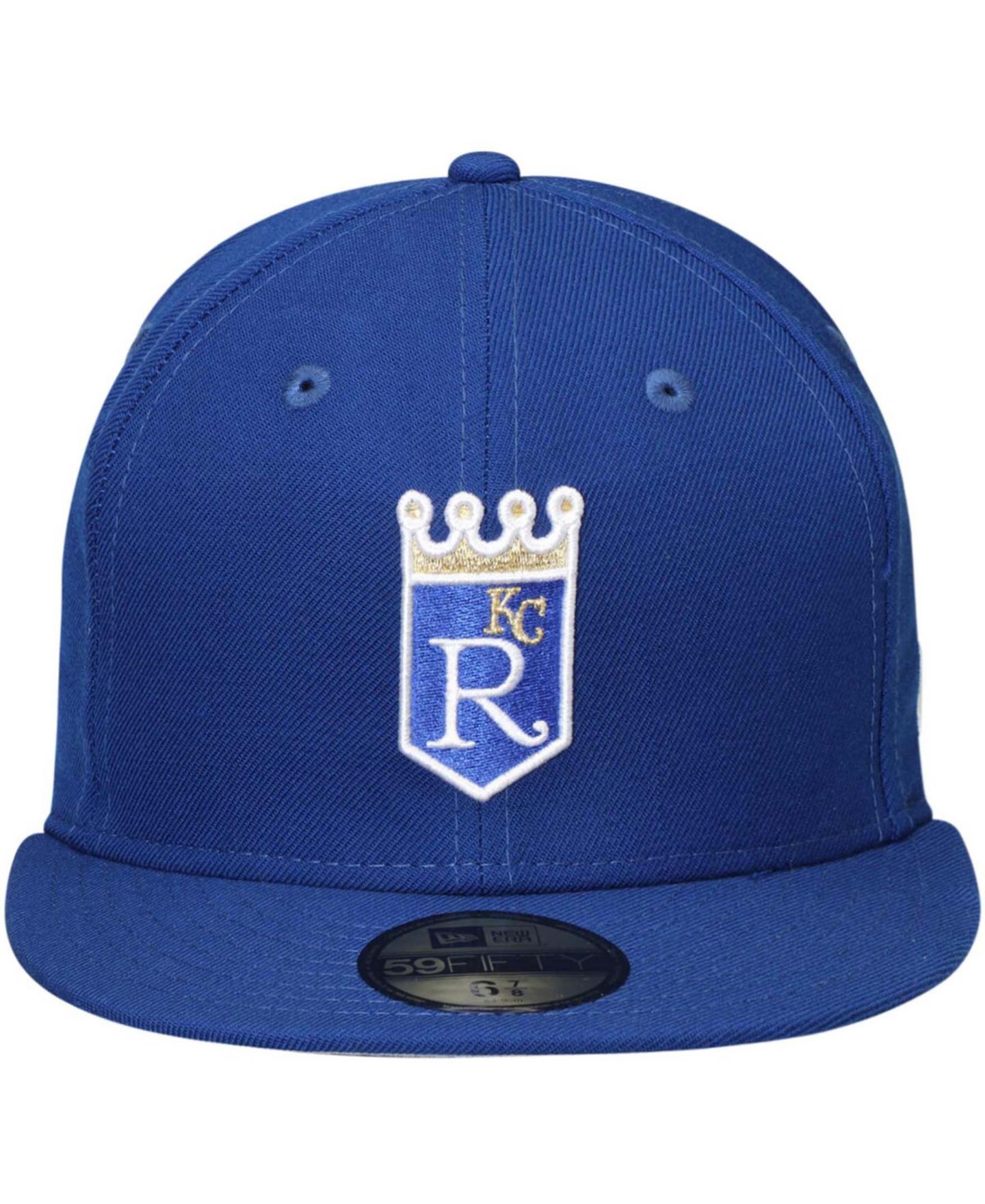 Мужская кепка New Era Royal Kansas City Royals Cooperstown Collection Wool 59FIFTY Fitted Hat — фото 4
