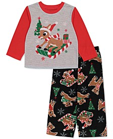 Matching Unisex Toddler Rudolph Family Pajama Set