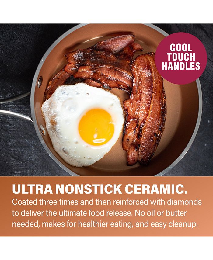 Gotham Steel Hammered Copper NonStick 5Pc. Set Macy's