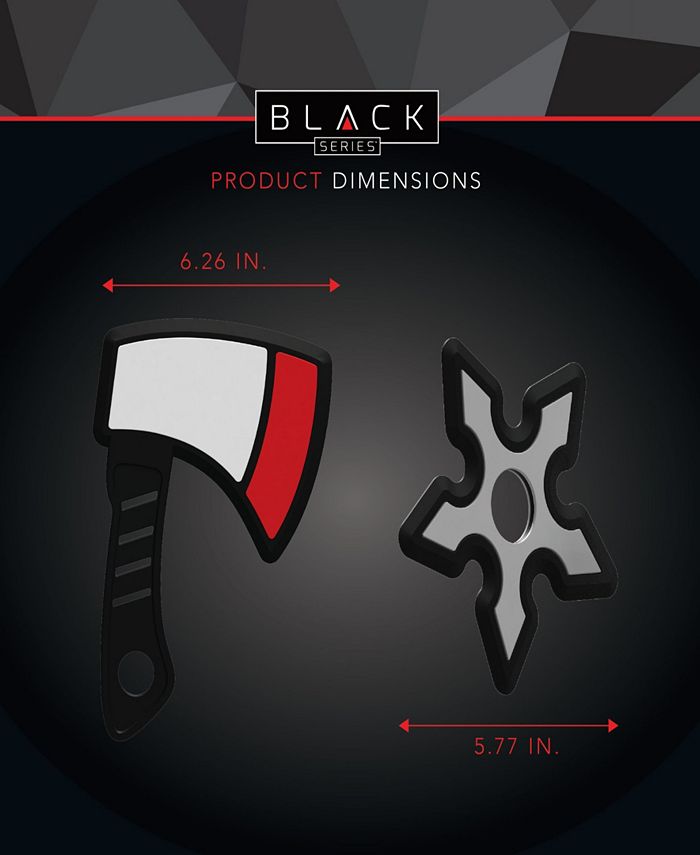 Black Series Axe Throwing Target Set3 Plastic Axes, Indoor/Outdoor