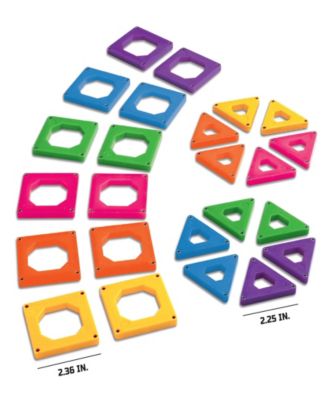 Discovery Kids 24-Piece Magnetic Building Tiles Construction Set