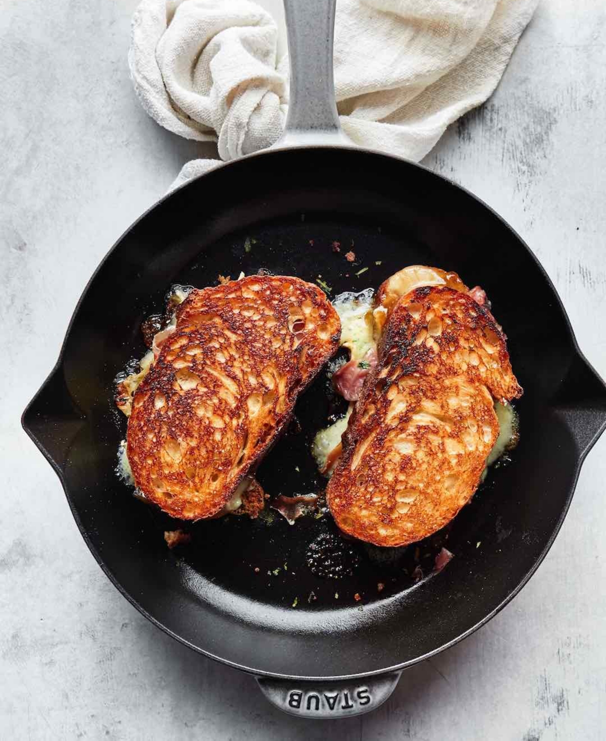 Staub 11-inch Enameled Cast Iron Traditional Deep Skillet In Gray
