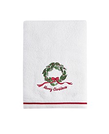 Wreath Embroidered Bath Towel, Created for Macy's