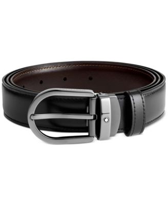 Men's Horseshoe Reversible Leather Belt