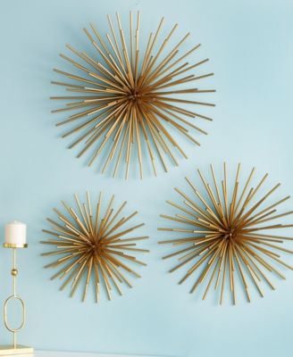 Metal Contemporary Wall Decor, Set of 3