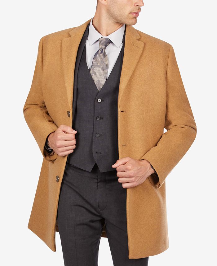 Calvin Klein Men's Prosper WoolBlend XFit Overcoat & Reviews Coats & Jackets Men Macy's
