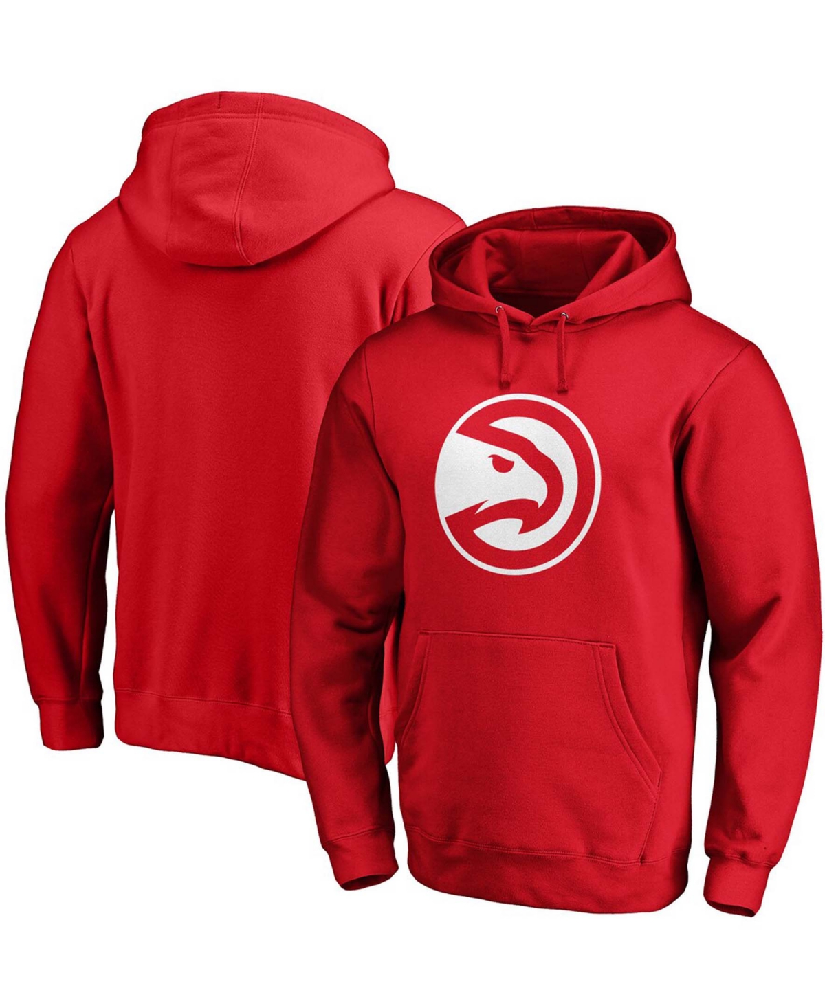 Shop Fanatics Men's Red Atlanta Hawks Primary Team Logo Pullover Hoodie