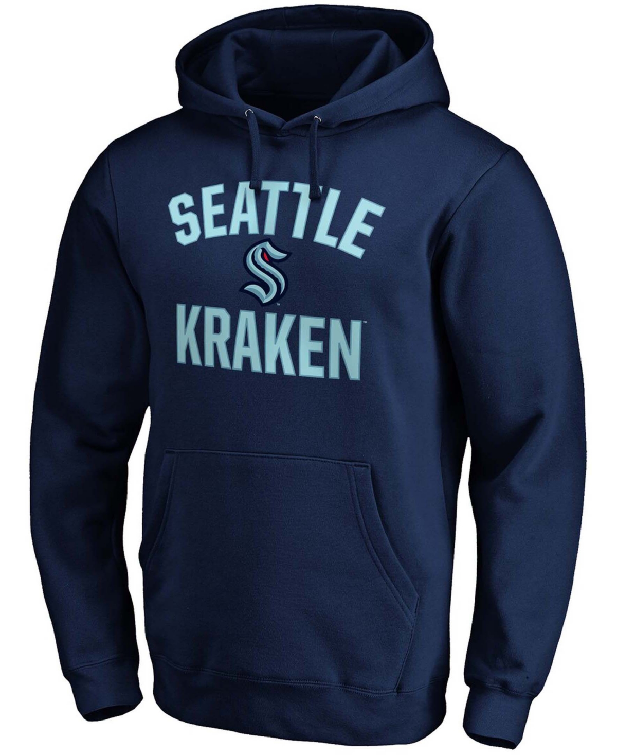 Shop Fanatics Men's Navy Seattle Kraken Victory Arch Pullover Hoodie
