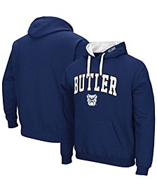 Men's Navy Butler Bulldogs Arch Logo 2.0 Pullover Hoodie