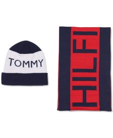 Men's Needle Knit Hat & Scarf Set