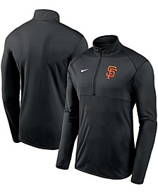 Men's Black San Francisco Giants Team Logo Element Performance Half-Zip Pullover Jacket