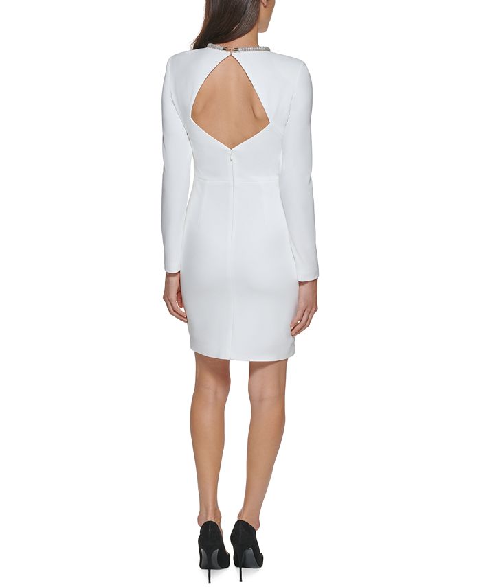 Vince Camuto EmbellishedNeck Dress Macy's
