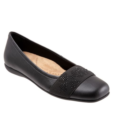 Женские балетки Trotters Samantha Flat, цвет: Чёрный