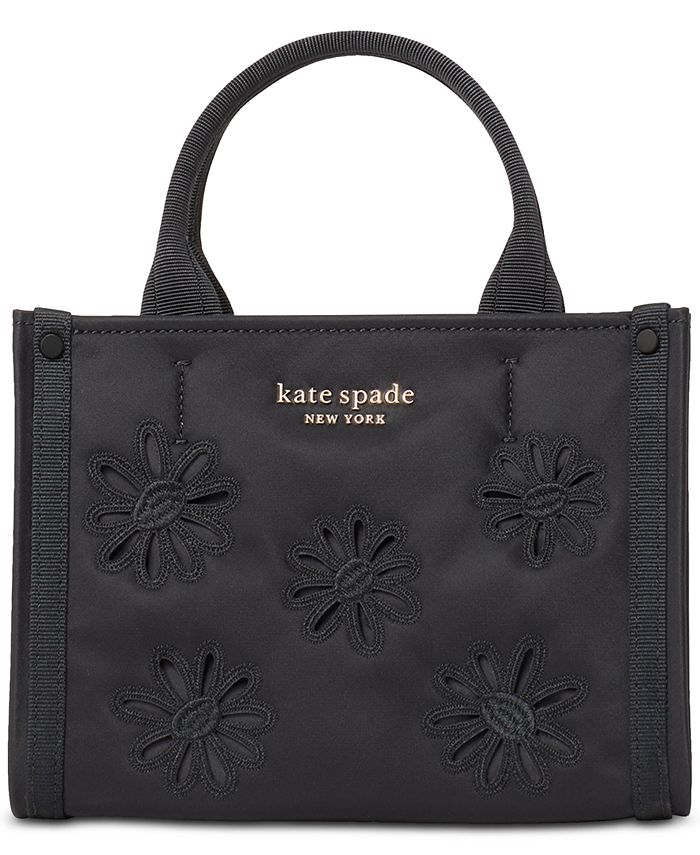 Kate Spade The Little Better Sam Nylon Shoulder Bag Small Black in Woven  Nylon/Leather with Gold-tone - US
