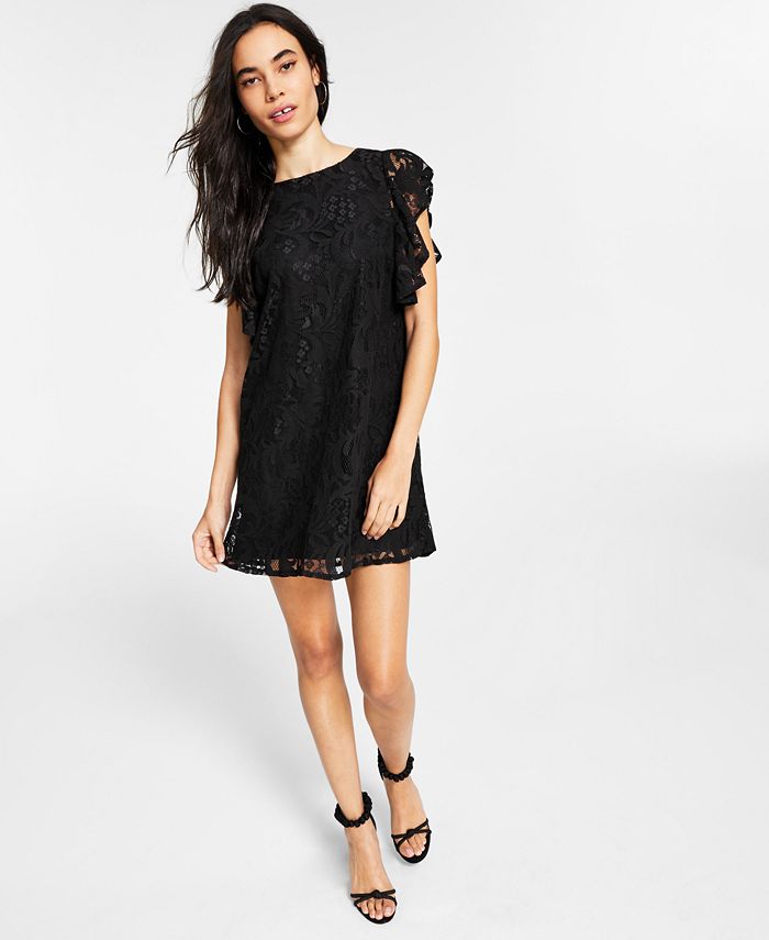 Tinsel Petite Lace FlutterSleeve Dress Macy's