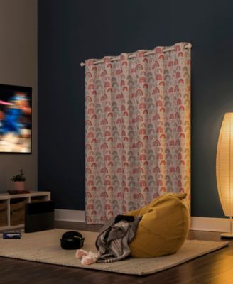 Rainbows Print Blackout Grommet Curtain Panel Collection