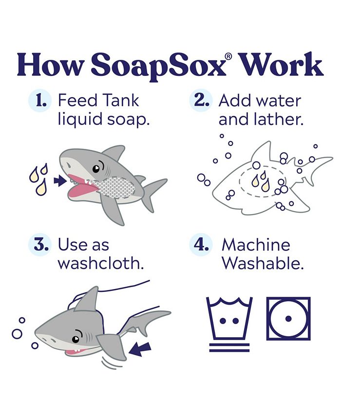 SoapSox Tank the Shark Bath Toy Sponge Macy's