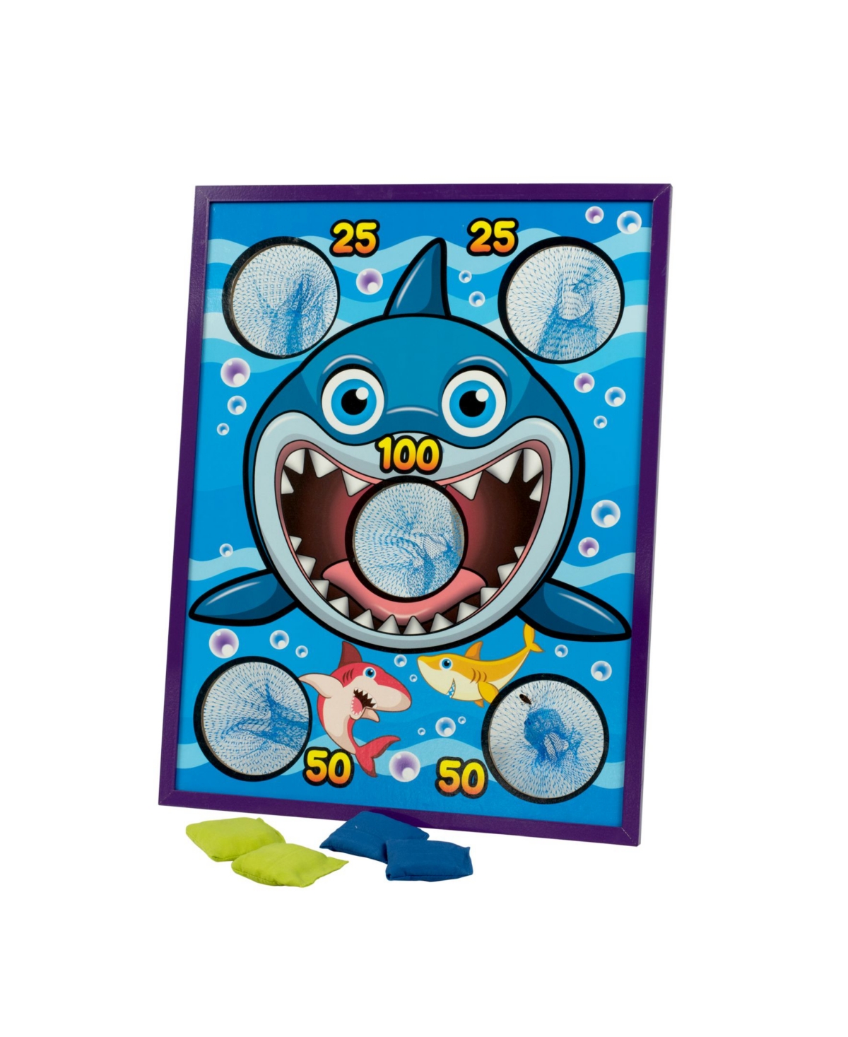 Homeware Kids' Shark Bean Bag Toss Game Set, 5 Pieces In Multi
