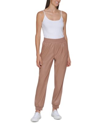 Calvin Klein - Faux Leather Jogger Pant