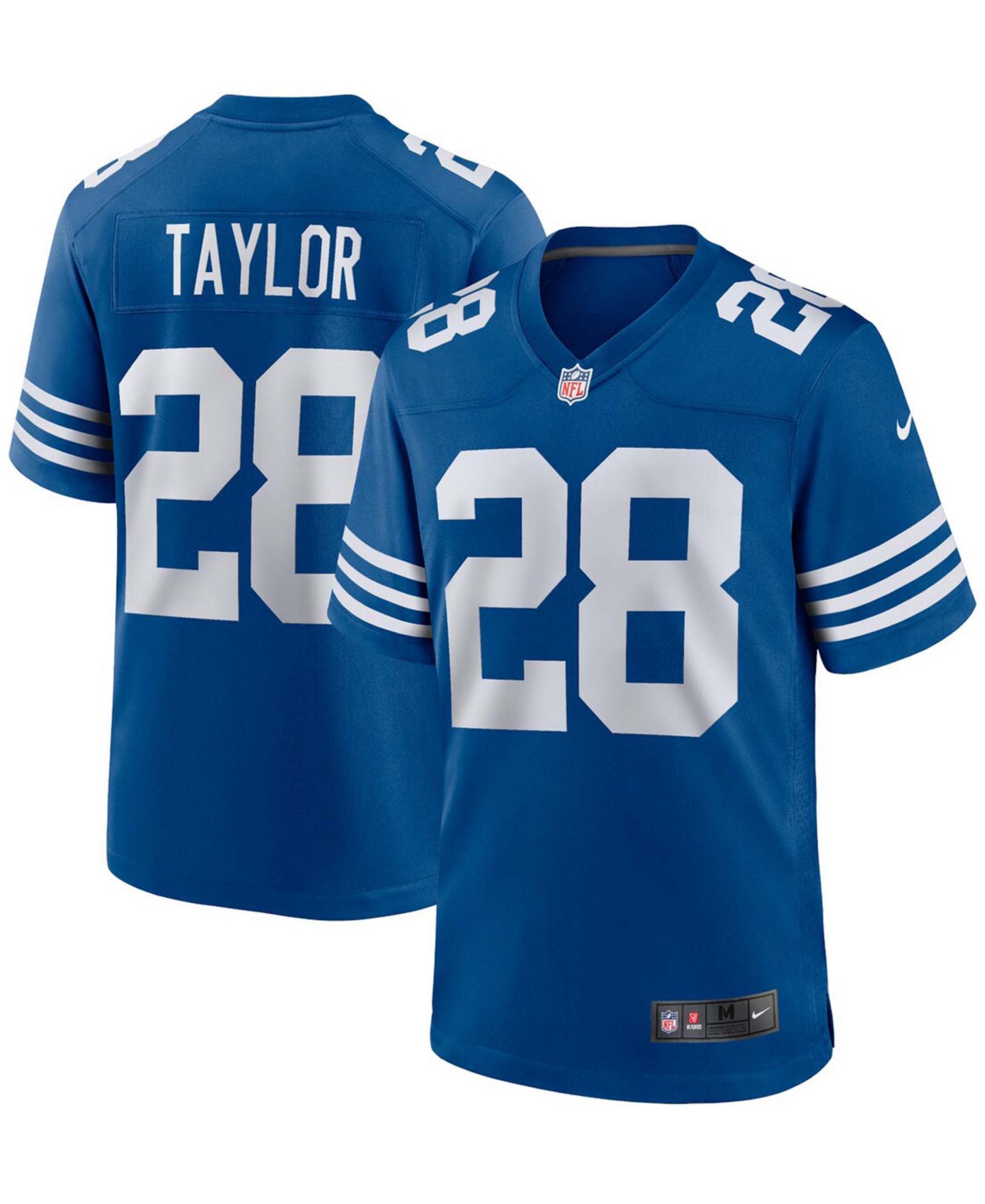 Мужской топ Nike Jonathan Taylor Indianapolis Colts Alternate Game Jersey, цвет: Королевский синий — фото 1