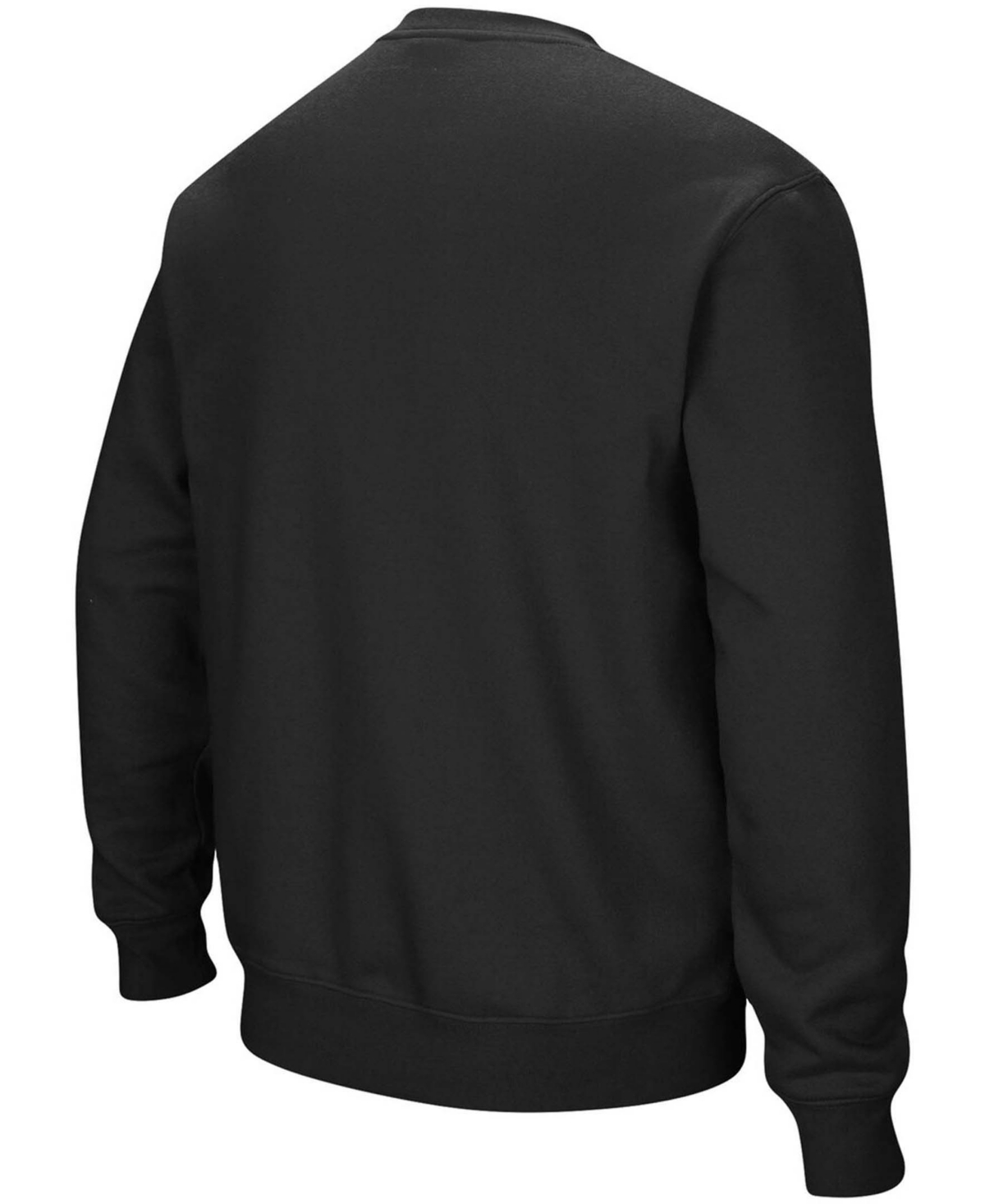 Colosseum Men's Black Marshall Thundering Herd Arch Logo Tackle Twill Pullover Sweatshirt In Black