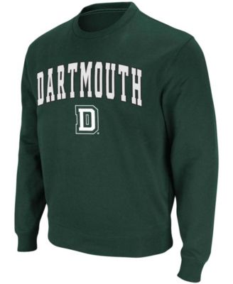 Men's Green Dartmouth Big Green Arch Logo Tackle Twill Pullover Sweatshirt