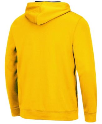 Men's Maize Michigan Wolverines Slash Stack 2.0 Pullover Hoodie