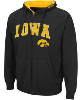 Men's Black Iowa Hawkeyes Arch Logo 3.0 Full-Zip Hoodie