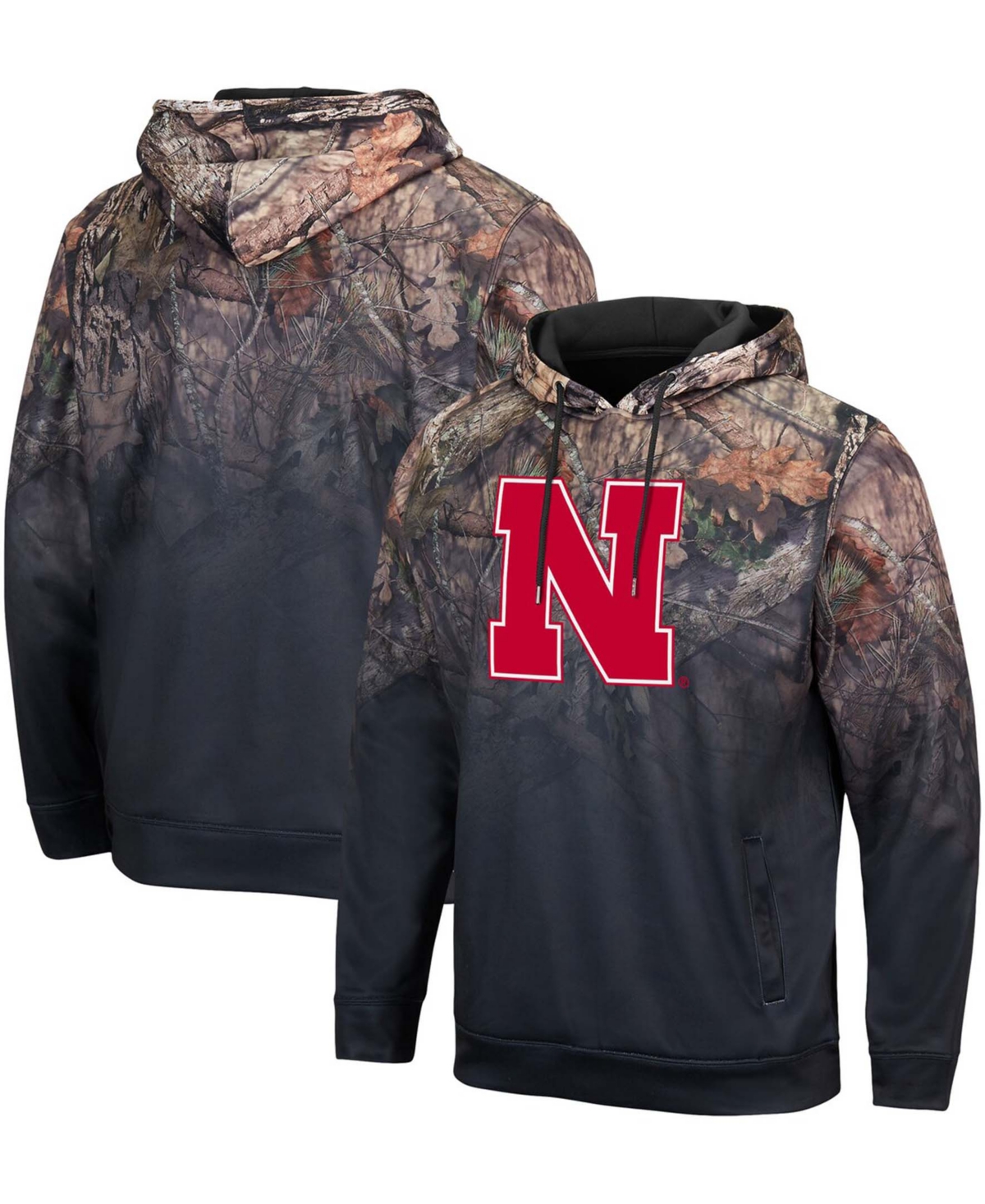 Shop Colosseum Men's Black Nebraska Huskers Mossy Oak Pullover Hoodie