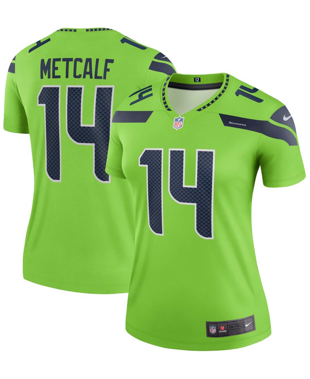 Women's Dk Metcalf Neon Green Seattle Seahawks Legend Jersey