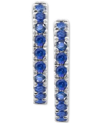Lab-Grown Sapphire (1/2 ct. t.w.) & White Sapphire (1/4 ct. t.w.) Reversible Hoop Earrings