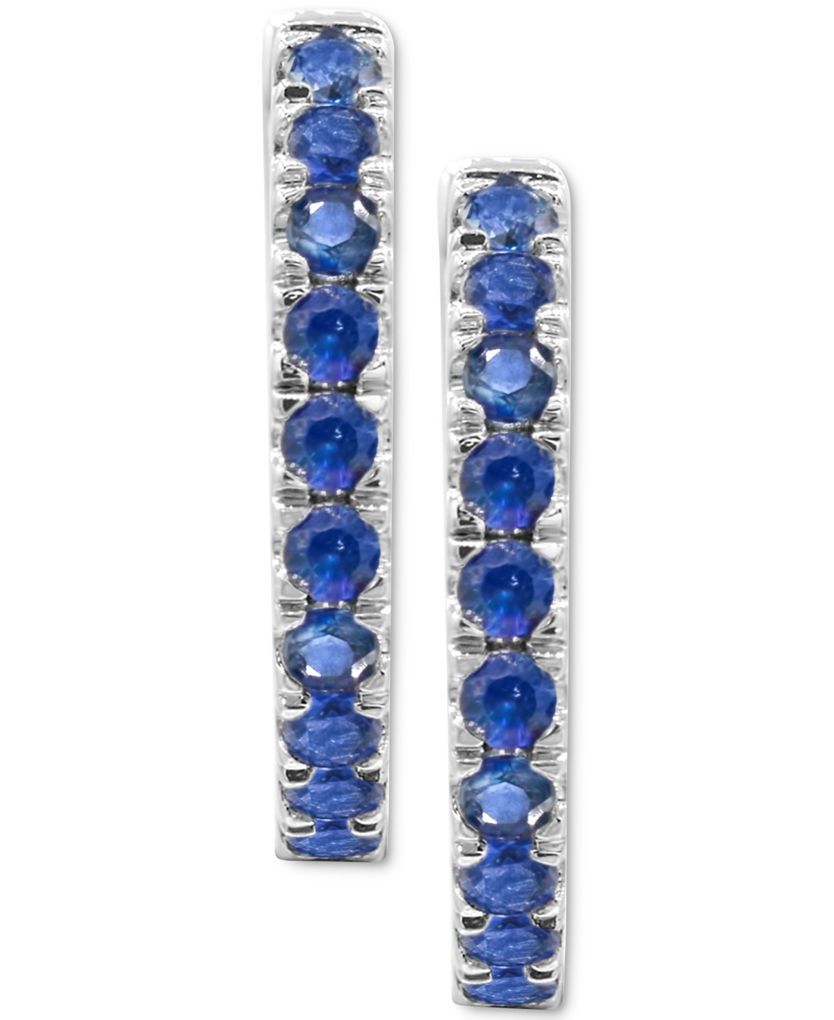 Lab-Grown Sapphire (1/2 ct. t.w.) & White Sapphire (1/4 ct. t.w.) Reversible Hoop Earrings