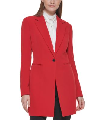 red calvin klein blazer