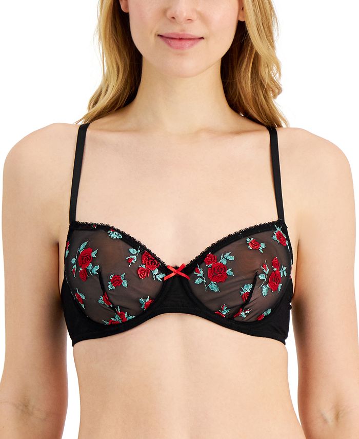 INC International Concepts Rose Embellished Bra, Created for Macy's - Macy's