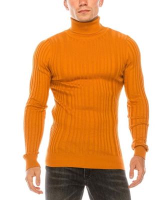 mens yellow cotton turtleneck