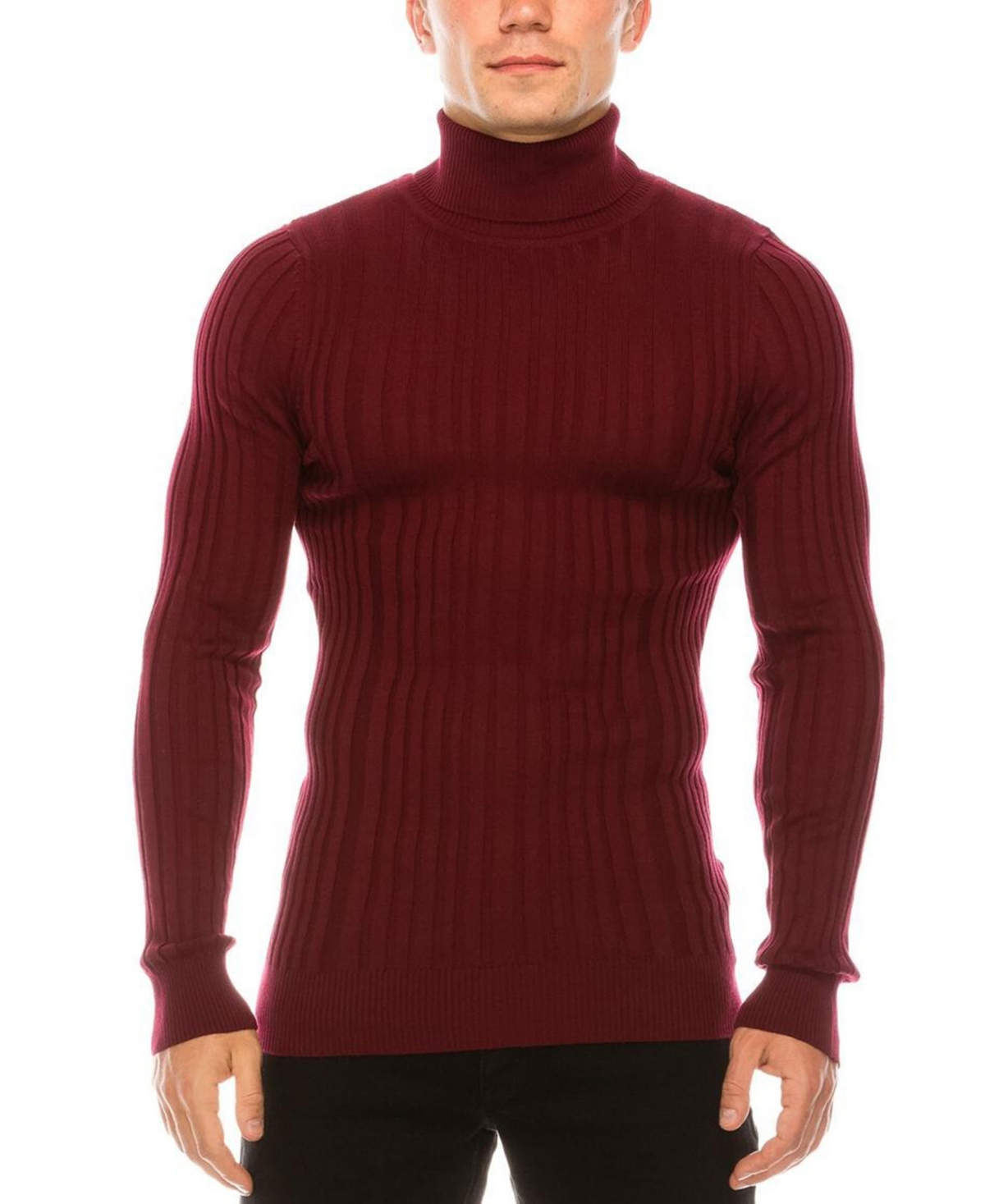 Men's Modern Ribbed Sweater - Gray