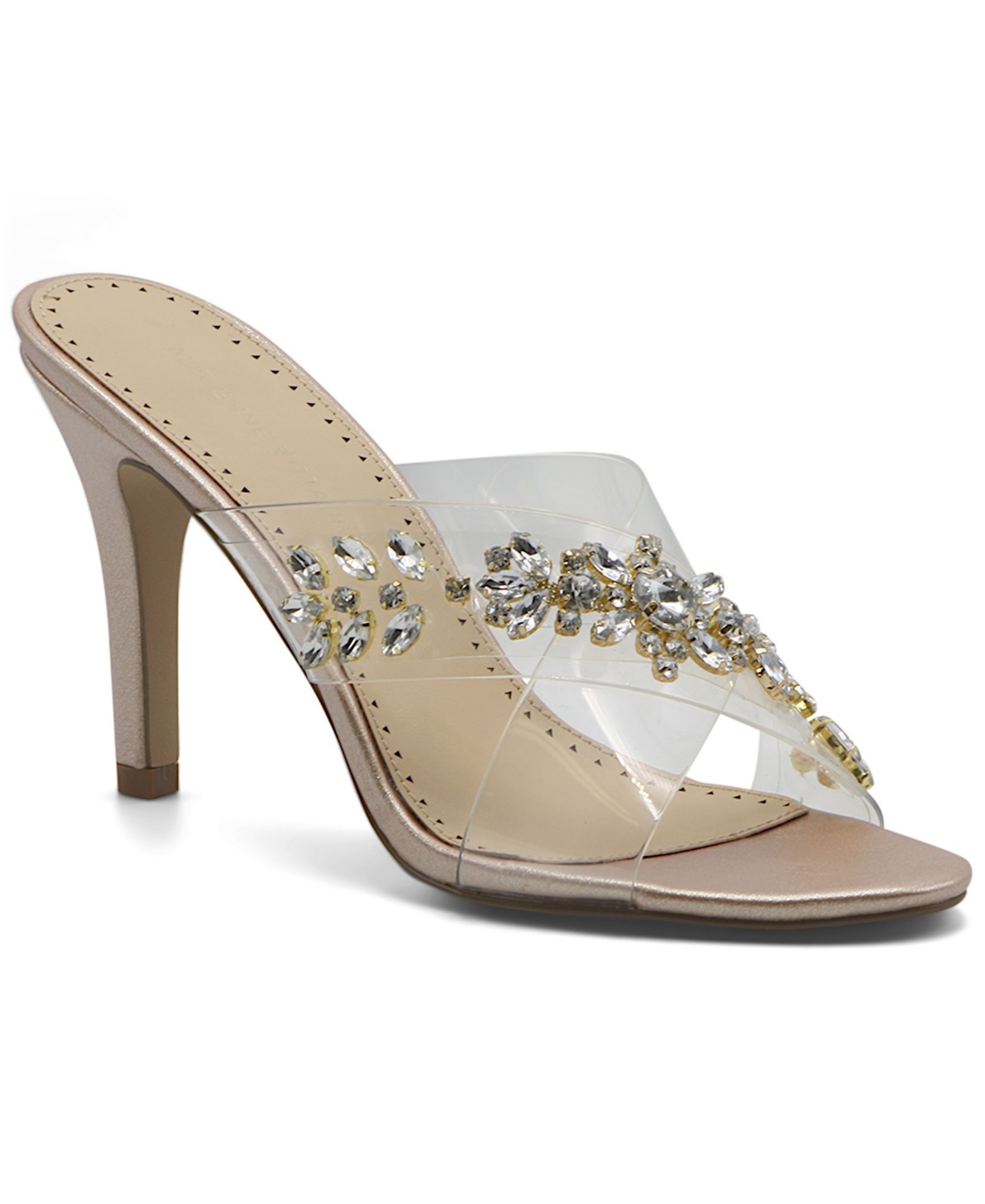 Adrienne Vittadini Women's Gracy Embellished High Heel Dress Sandals Women's  Shoes