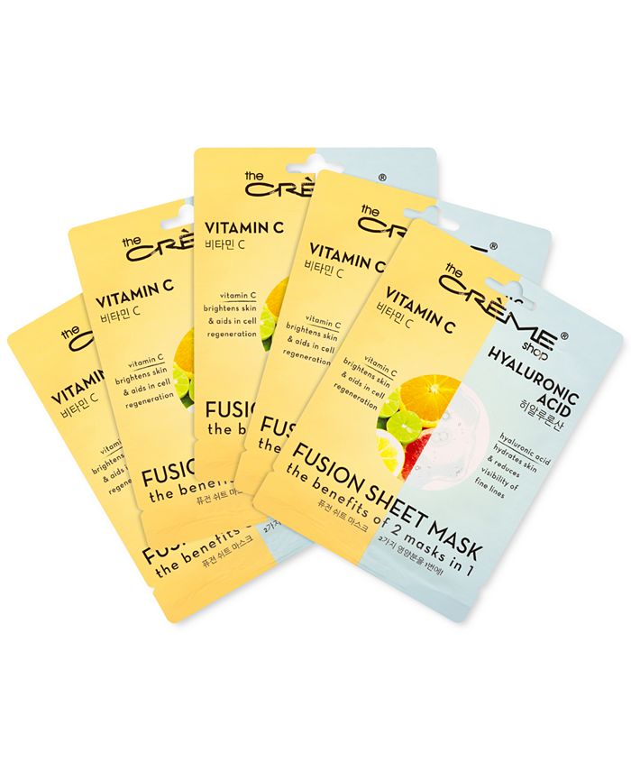 The Crème Shop Vitamin C & Hyaluronic Acid Fusion Sheet Mask Macy's