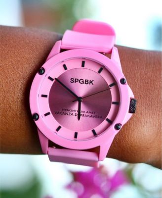 Unisex Hillendale Pink Silicone Band Watch 44mm