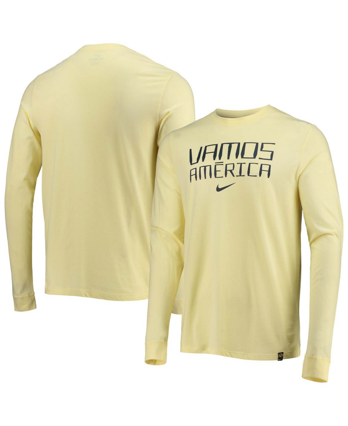 Men's Yellow Club America Voice Long Sleeve T-shirt