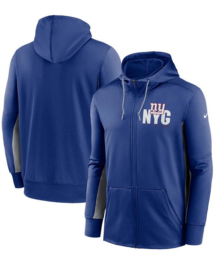 Nike Therma Fit New York Giants Full Zip Hoodie Hooded Jacket On