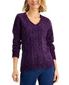 Chenille Cable-Knit Sweater, Created for Macy's