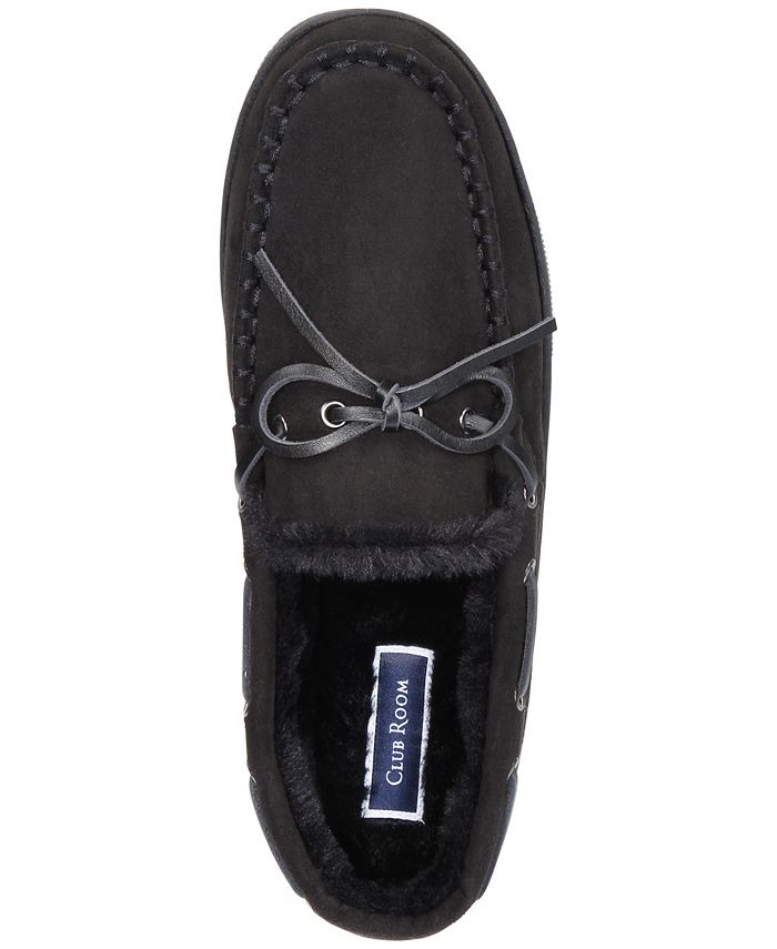 Club Room Men's Moccasin Slippers, Created for Macy's - Macy's