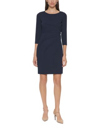 Calvin Klein - Side-Pleat Sheath Dress