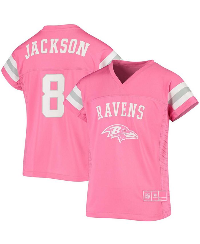 Outerstuff Big Girls Lamar Jackson Pink Baltimore Ravens Fashion