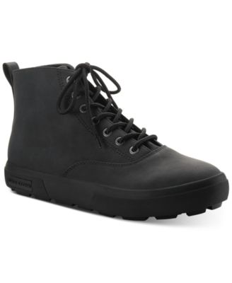 Sun + Stone - Men's Gunner Faux-Leather Lace-Up Boots