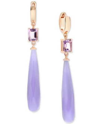 lavender jade earrings