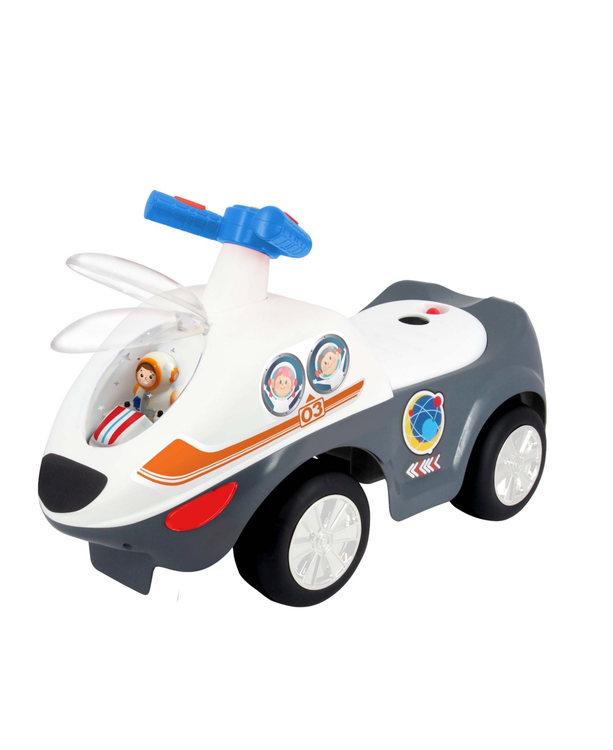 Kiddieland Kids' Lights And Sounds Space Blaster Ride-on In Multi