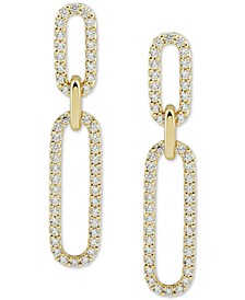 Diamond Pavé Link Drop Earrings (1/2 ct. t.w.) in 14k Gold